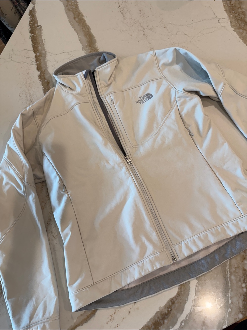 The North Face Women's Light Gray Softshell Ski Jacket